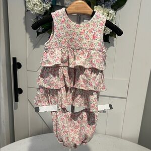 Ralph Lauren Kids Floral Set - Pink and White